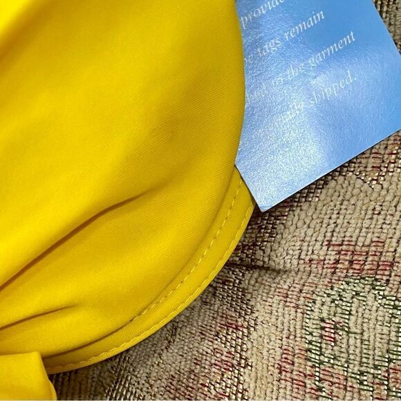 NWT bright yellow bikini top by Bare Luxery in size 12 - Picture 2 of 2